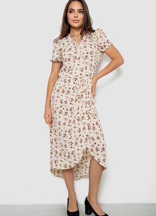 Сукня жіноча з принтом, колір кремовий, 214r208-6