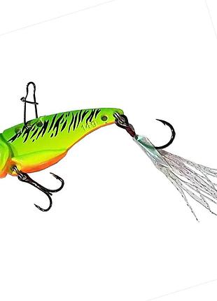 Цикада fladen cond vibra fat feather 7 г firetiger (16-290705) — ратлін-блейдбейт на окуня, щуку та судака
