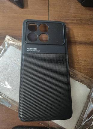 Силіконовий чохол iqs design для xiaomi poco f6 pro чорний