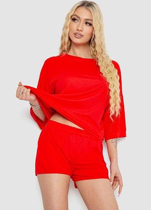 Костюм женский повседневный, цвет красный, 238r6628