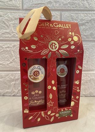 Женский подарочный набор  roger and gallet cadeau gift,  туалетная вода 30 мл и гель для душа 50 мл (оригинал)