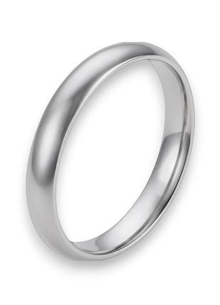 Классическое обручальное кольцо из титановой хирургической стали liresmina jewelry 2 мм серебристое размер 19