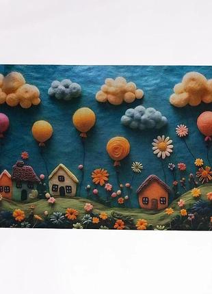 Килимок діатомітовий з 3d-ефектом whimsical village 58*38 см універсальний hp-42-34