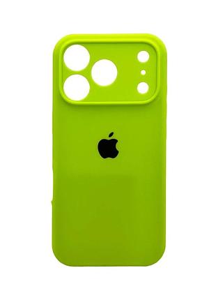 Чохол для смартфона silicone full case aa camera protect for apple iphone 17 pro 24,shiny green