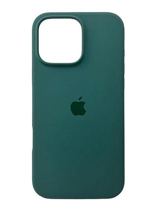 Чохол для смартфона silicone full case aa open cam for apple iphone 16 pro 46,pine green