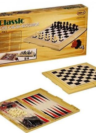 Шахматы 3в1 1777 в коробке р.41x20,7x6см yg toys