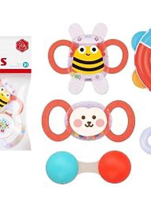 Набір брязкалець d285 в кульку 5 шт р.28x24 см yg toys