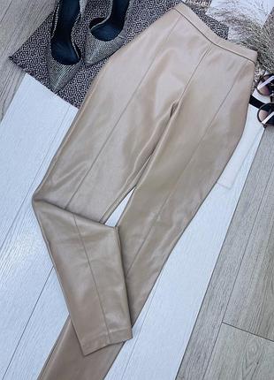 Нові шкіряні брюки zara s жіночі штани скінні з еко шкіри штани зара осінні