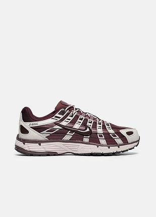 Бордові кросівки унісекс nike p-6000 burgundy х найк 44