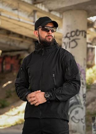 Тактична куртка softshell element black ра4968