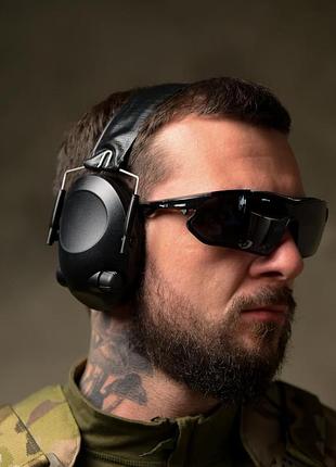 Активні тактичні навушники tactical 6s black вт4666