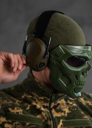 Активные тактические наушники tactical 6s oliva п3-0!