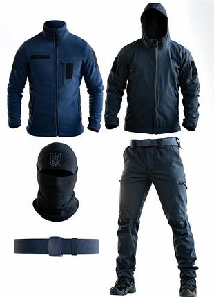 Тактичний костюм softshell 5в1 lunar синій дснс тр6409