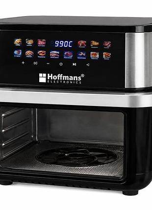 Аерофритюрниця hoffmans hm-792 15 л • мультипіч-аерогриль hoffmans 2400 вт із двома тенами та сенсорним керуванням