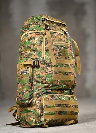 Тактичний рюкзак outdoor 70l pixel green вт6791