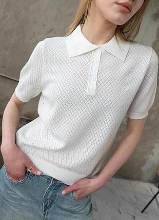 Футболка поло white тр6841