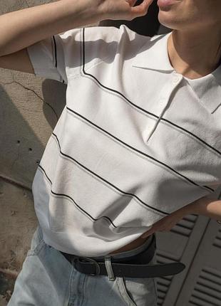 Вязанное поло white тр6119