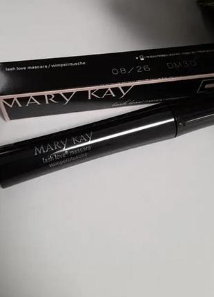 Туш для вій «ідеальний обʼєм» чорна lash love бреду mary kay