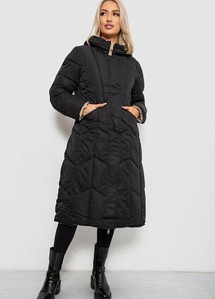 Куртка женская двусторонняя зимняя, цвет черный, 244r24115