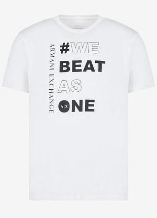 Нова чоловіча футболка armani exchange “we beat as one” (regular fit) розмір xxl