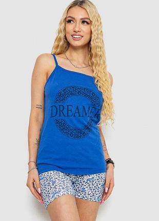 Пижама женская с принтом, цвет синий, 238r3145