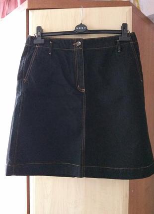 Чёрная женская джинсовая юбка jigsaw