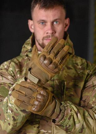 Зимние перчатки mechanix energy с защитными накладками койот вт7557