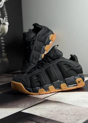 Nike air more uptempo low black gum