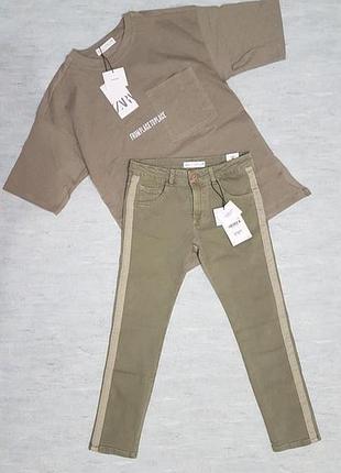 Стильні джинси, штани zara з лампасами для хлопчика.