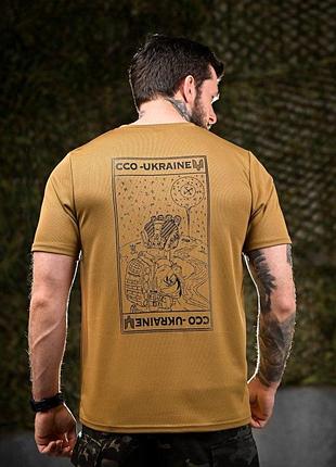 Тактическая потоотводящая футболка oblivion ссо ukraine койот дл7032