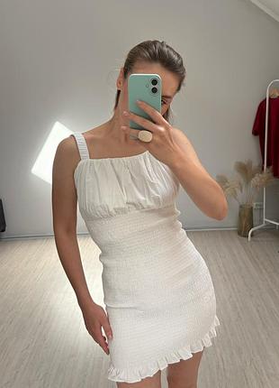 Сукня bershka плаття біле бавовна