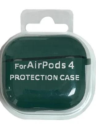 Чохол для airpods 4 silicone case/microfiber dark green