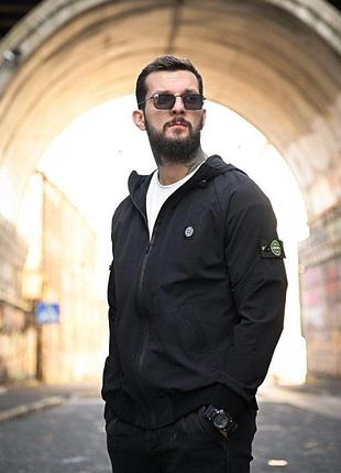 Міська ветровка stone island кишеня black 4 дл7035