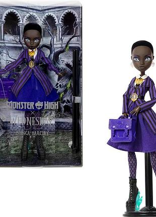 Кукла monster high x wednesday коллекционная кукла бьянка барклай в академии невермор с амулетом сирены венздей бьянка jdr71