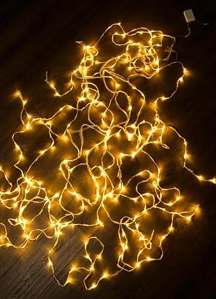 Xmas гирлянда (водопад) 3м*3м 380 ww теплый белый тр6524