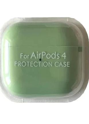Чохол для airpods 4 silicone case/microfiber pistachio