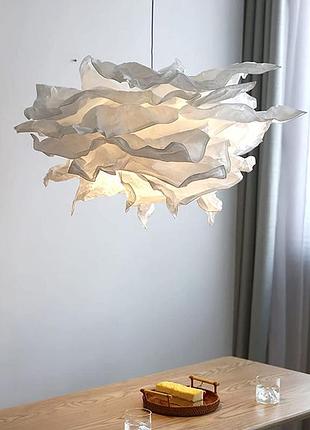 Абажур ікея хмарка паперовий люстра лампа біла облако ikea бумажная скандинавский интерьер