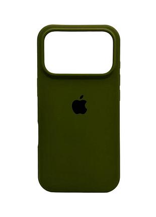Чохол для смартфона silicone full case aa open cam for apple iphone 17 pro max 29,army green