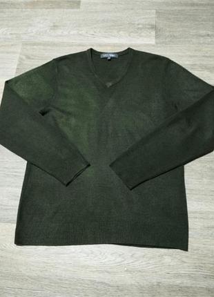 Мужской тонкий свитер m&s , размер s-m , хаки .