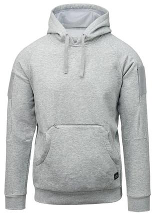 Kофта худі helikon-tex urban tactical hoodie lite kangaroo light grey melange