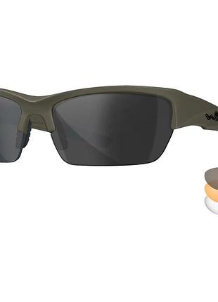 Очки баллистические wiley x wx valor 2.5. 3 лінзи (grey/clear/light rust) tan
