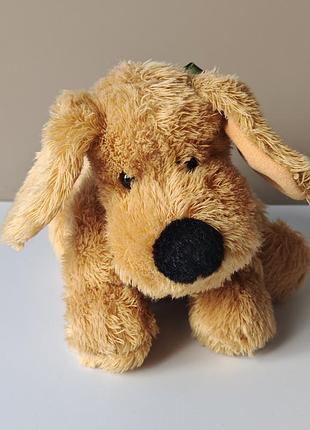 Harrods puppy dog green ribbon bow soft plush toy harrods knightsbridge london