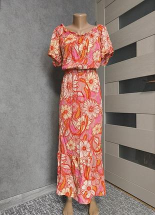 Платье женское, летнее, натуральное,papaya, 22(xxl-xxxl)
