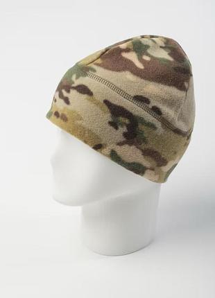 Зимняя флисовая шапка military - multicam