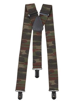 Подтяжки mfh на клипсах черные woodland