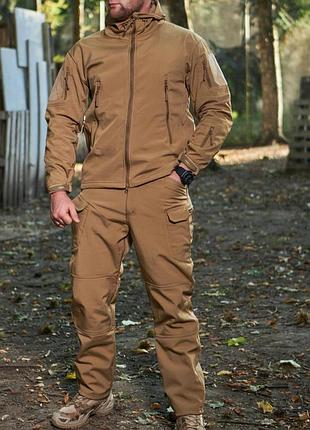 Тактичний костюм soft shell esdy coyote