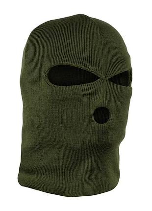 Балаклава вязаная 3-hole olive