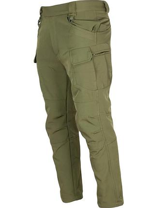 Тактические брюки softshell на флисе olive
