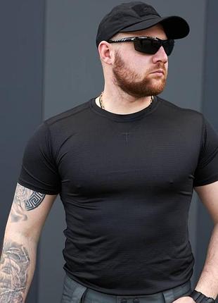 Футболка летняя перфорация military black