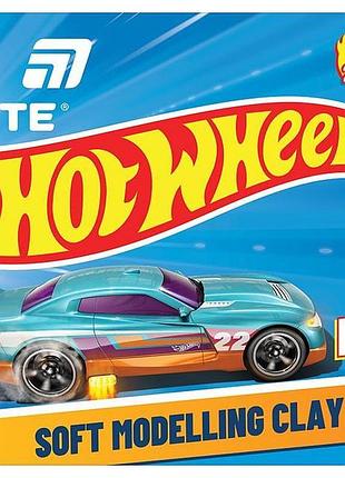 Пластилін восковий kite 8 кол. 160 г. "hot wheels", hw25-082